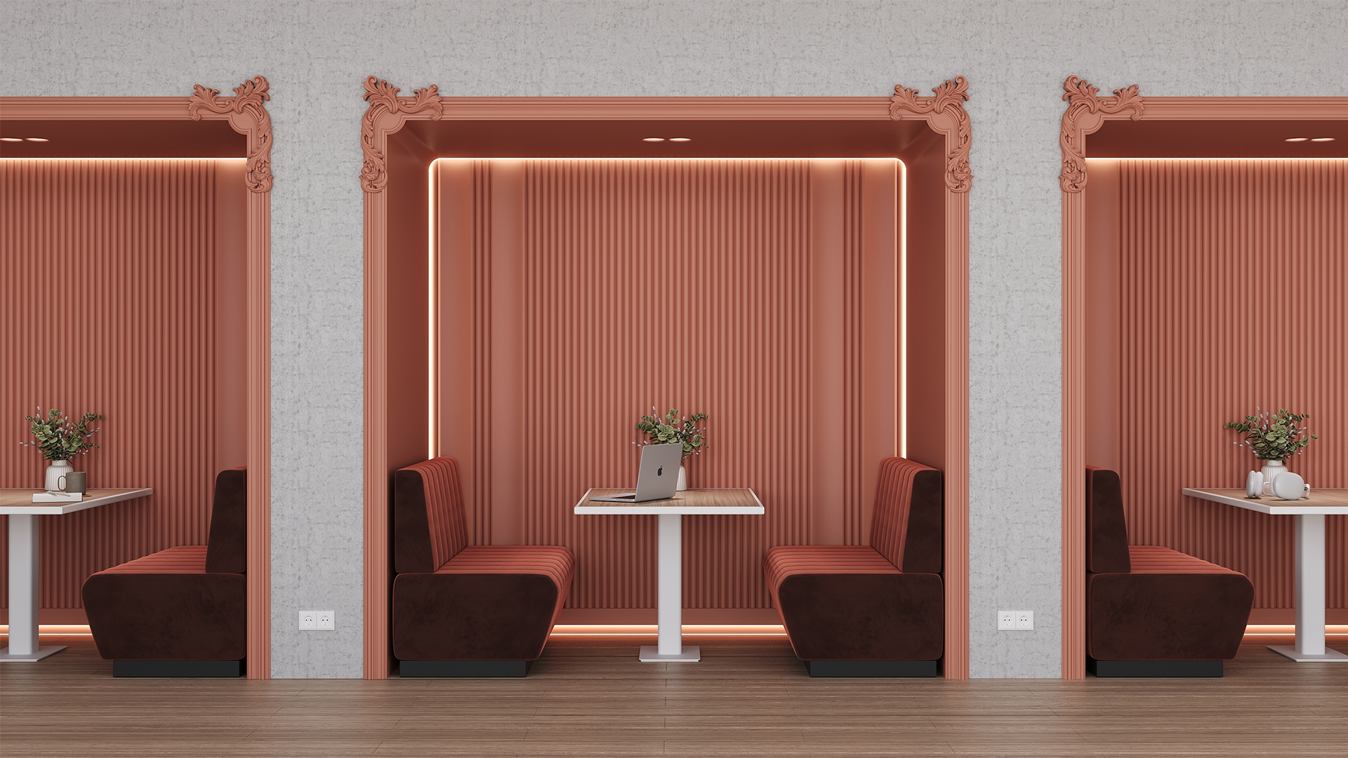 3D Дизайнерская панель из гипса WOODS K-2 600x600 мм, 0.36 м2