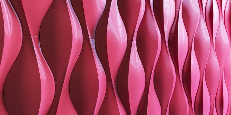 3D Дизайнерская панель из гипса DOVE PLATINUM МАТОВЫЕ 400x160x35 мм, 0.0423м2, 23,6 шт. в 1 м2