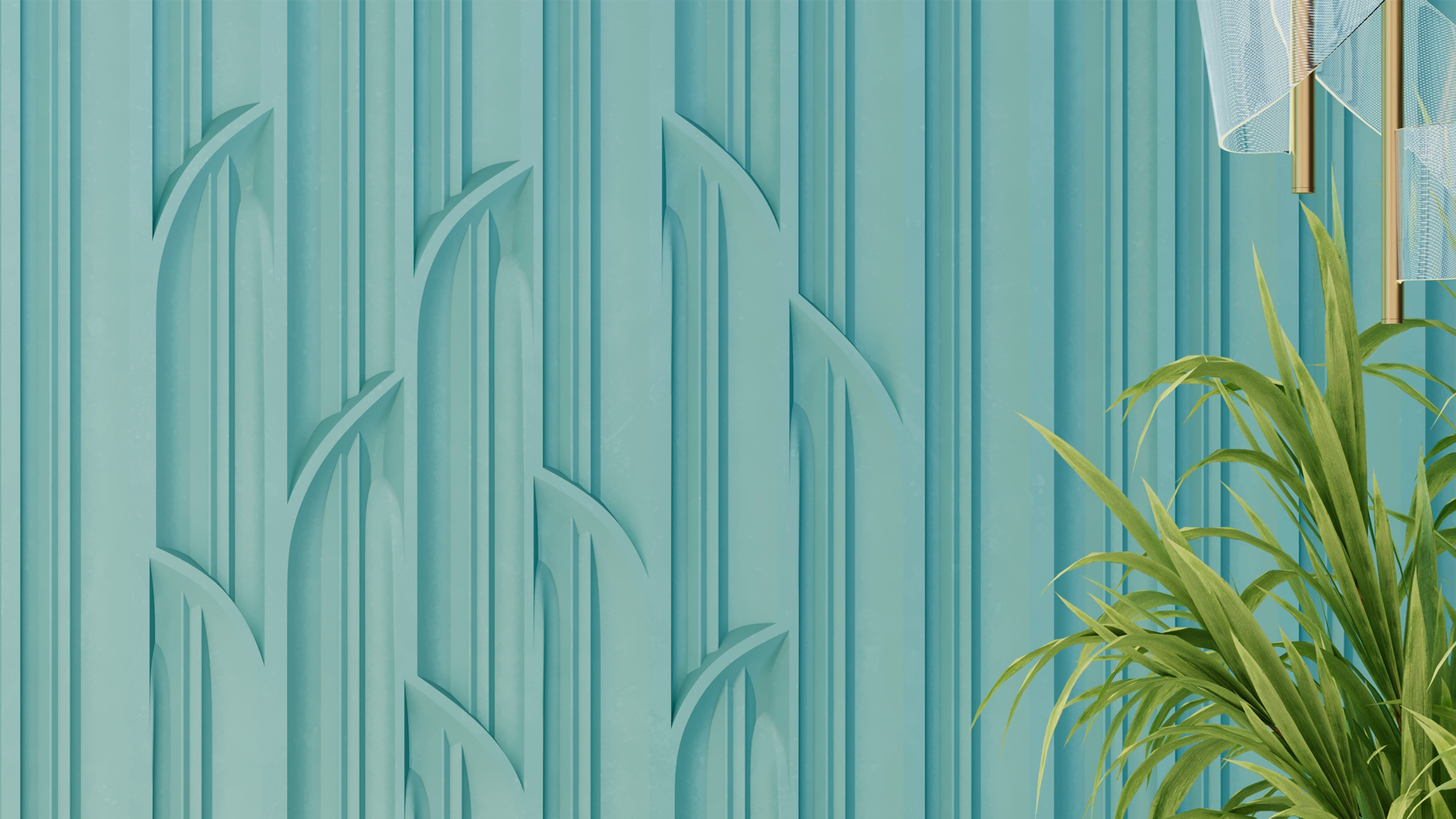 3D Дизайнерская панель из гипса PALMETTE-3  600*600мм, 0,36м2