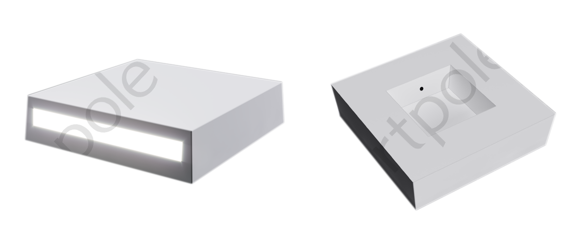 3D Дизайнерская панель из гипса TETRIS LED (нейтральный цвет) 120x120x33 мм,0.0144 м2 (1 ШТ)