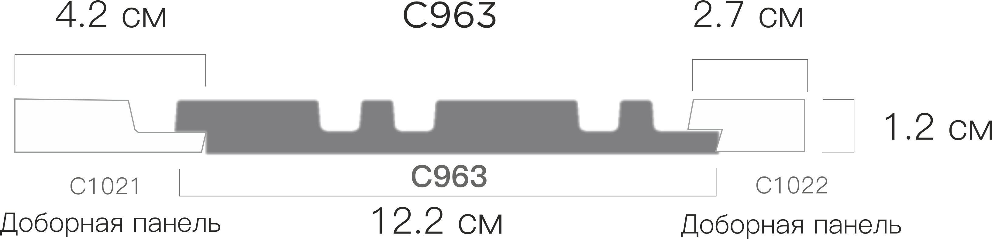 Доборная панель C1022-E-1287