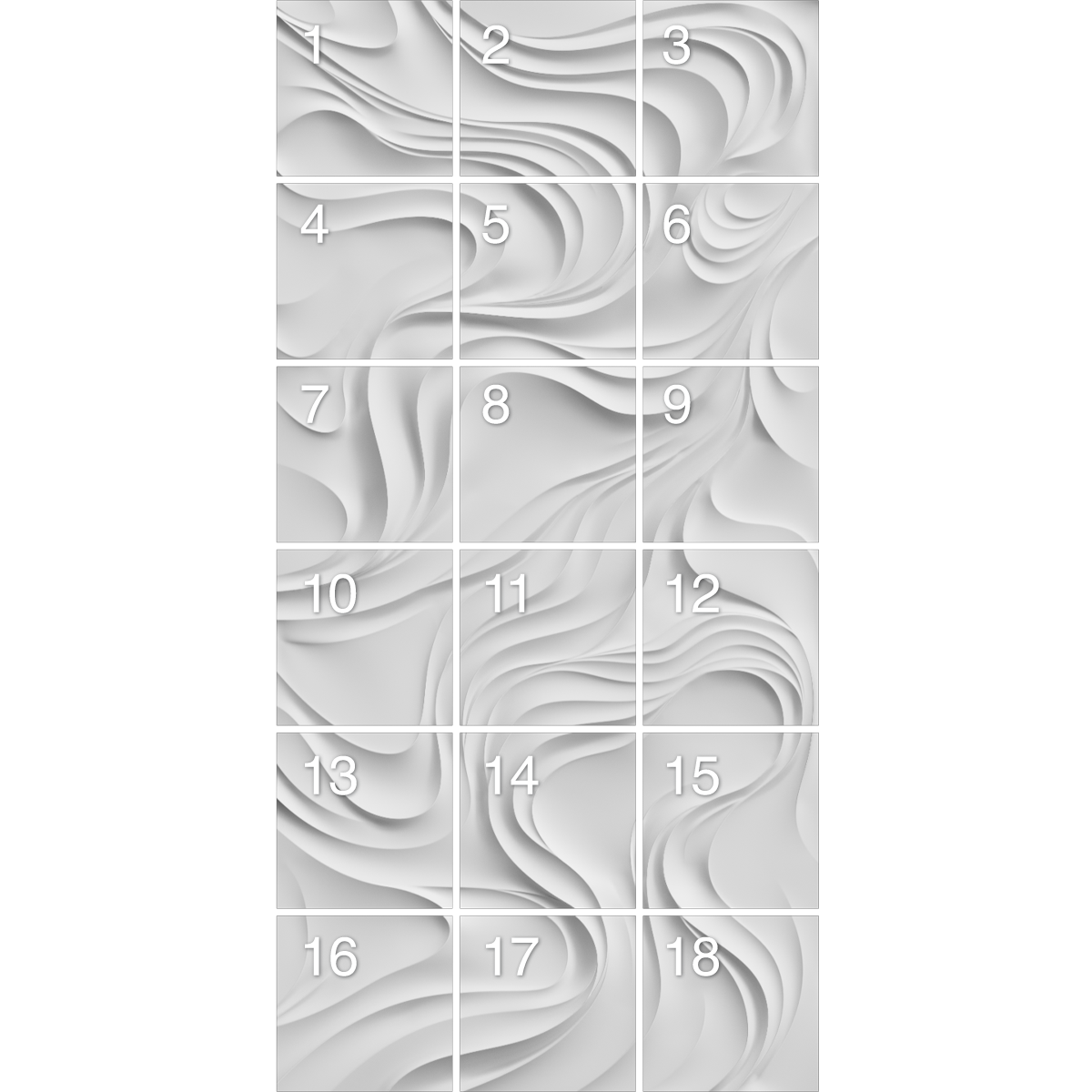 3D Дизайнерское панно из гипса MISTERIO, 3600x1800 мм, 6,48 м2