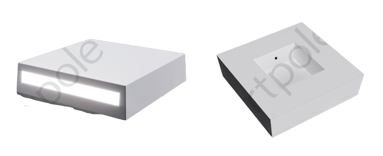 3D Дизайнерская панель из гипса TETRIS LED PLATINUM ПАТИНА/СОФТ ТАЧ (нейтральный свет) 120x120x33мм