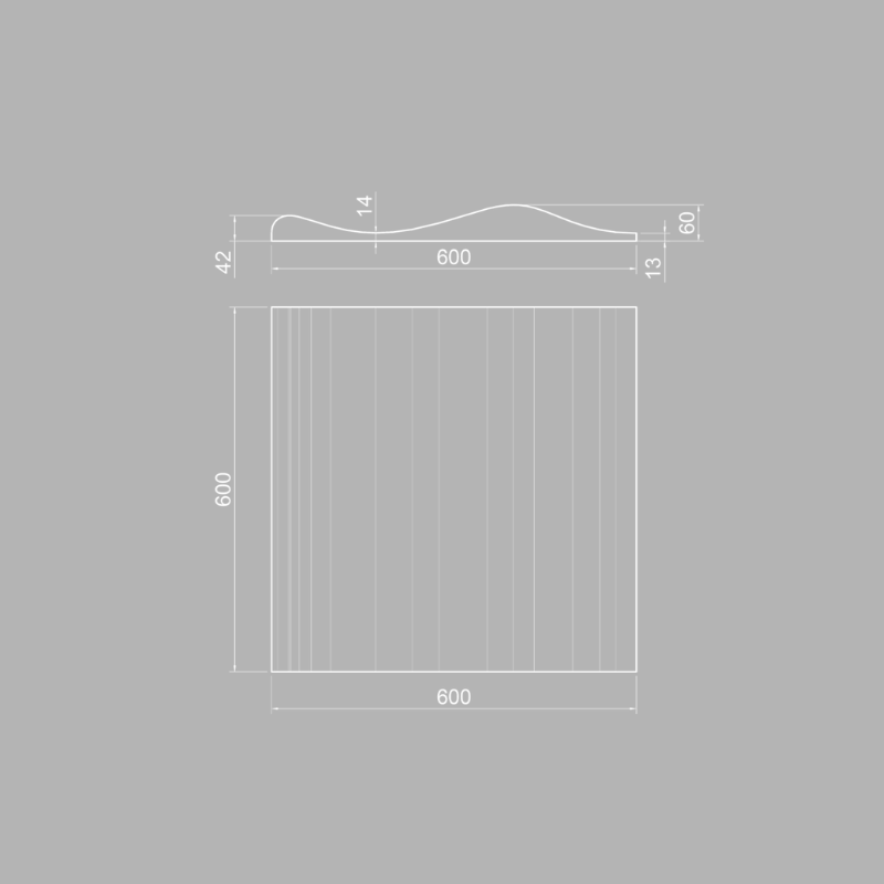 3D Дизайнерская панель из гипса ELION 2 600*600мм, 0,36м2