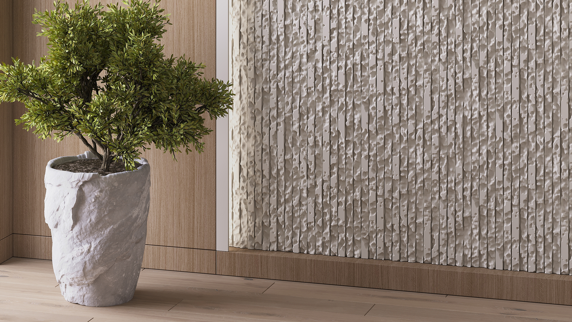 3D Дизайнерская панель из гипса ТЕО 600x600 мм, 0.36 м2