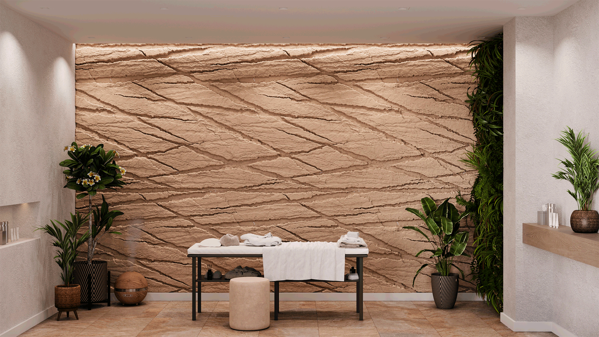 3D Дизайнерское панно из гипса FRAMEWORK 1800x1800 мм, 3.24 м2