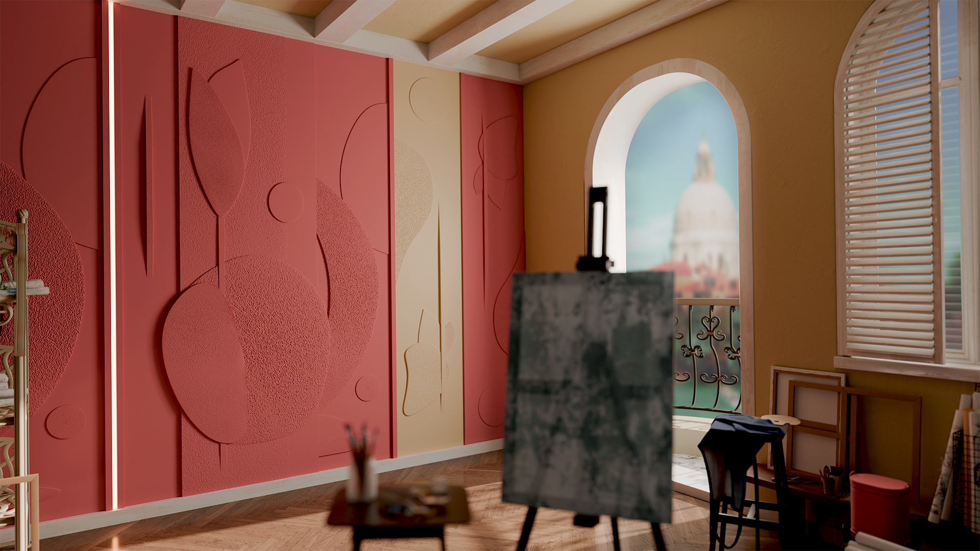 3D Дизайнерское панно из гипса PICASSO 3000х2400 мм, 7.2 м2