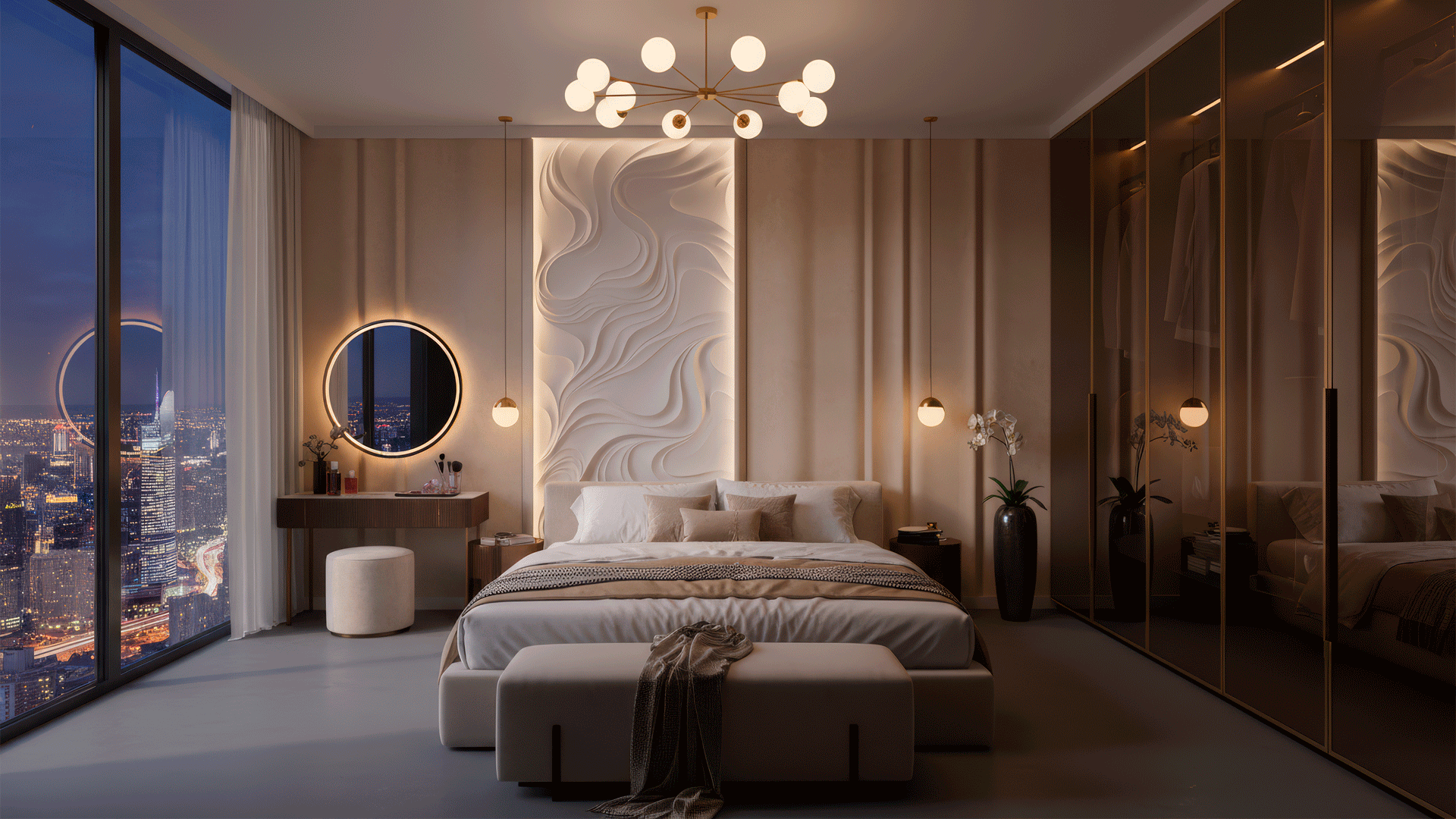 3D Дизайнерское панно из гипса MISTERIO, 3600x1800 мм, 6,48 м2