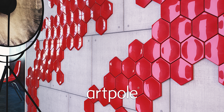 3D Дизайнерская панель из гипса HEKSA-alfa 0.026 m2