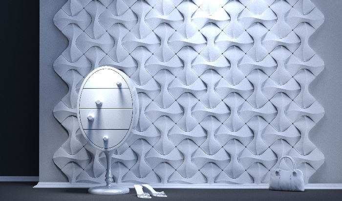 3D Дизайнерская панель из гипса FLIP 0.0372 m2