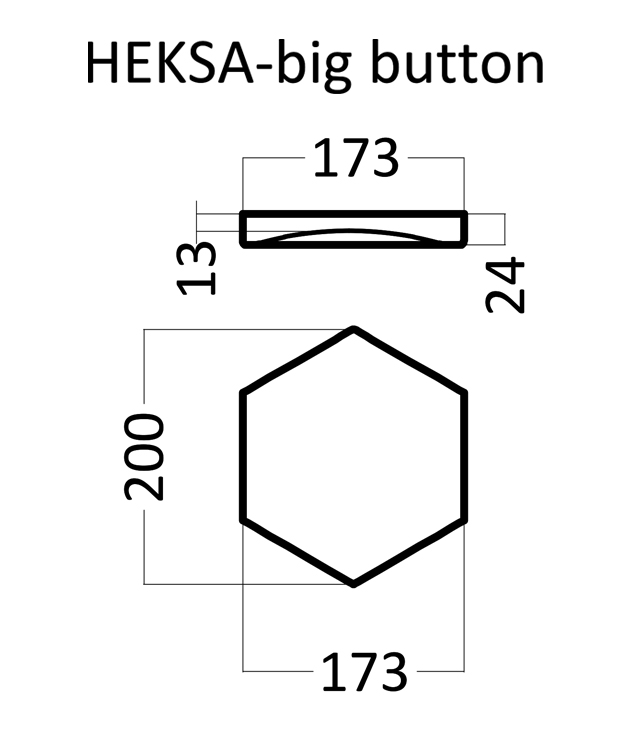3D Дизайнерская панель из гипса HEKSA-big button 0.026 m2
