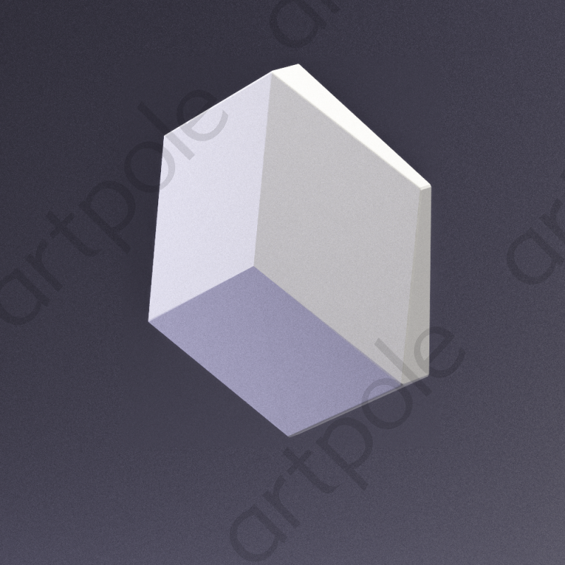 3D Дизайнерская панель из гипса CUBE-Solo 200x173x35 мм, 0.026м2, 38,5 шт. в 1 м2