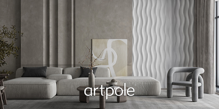 3D Дизайнерская панель из гипса COTTON 600x600 мм, 0.36 м2