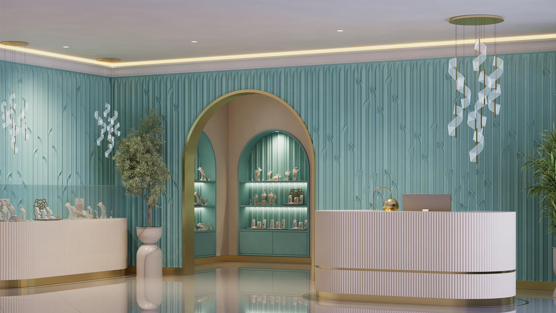 3D Дизайнерская панель из гипса PALMETTE-3  600*600мм, 0,36м2