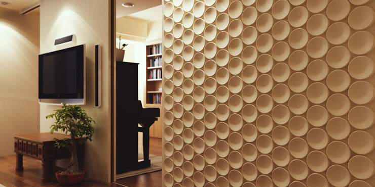 3D Дизайнерская панель из гипса LUNA PLATINUM МАТОВЫЕ 150x150x25 мм, 0.0116м2, 50,3шт. в 1 м2