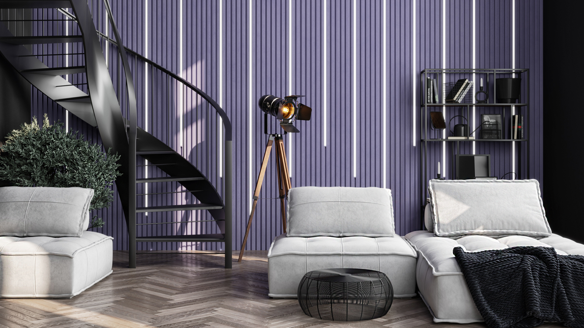 3D Дизайнерская панель из гипса PARALINE 2 600x600 мм, 0.36 м2