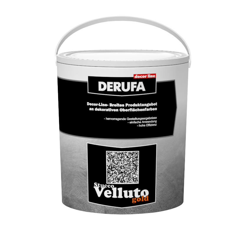 Покрытие декоративное DERUFA DECORLINE Stucco Velluto gold (1кг)